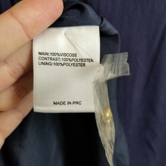 NWT Finders Keepers Navy Blue Mesh Mini Dress S - Picture 4 of 7